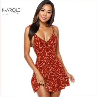 K - AROLE™️ Stunning Polka Dot Mini Dress - K - AROLE