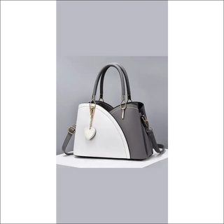 Stylish Patchwork Handbag: Chic PU Leather Purse with Block Handle, Tote Design, and Large Capacity for Versatile Fashion.