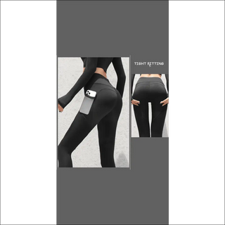 Seamless High - Waisted Compression Leggings Seamless Workout Leggings with Pockets Compression Leggings for High - Performance Fitness - K - AROLE