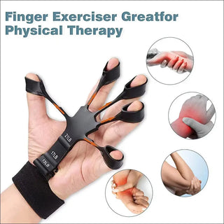 Silicone Grip Hand Exerciser - Finger Stretcher Strength Trainer - K - AROLE