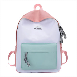 Stylish Contrast Color Backpack for School and Travel