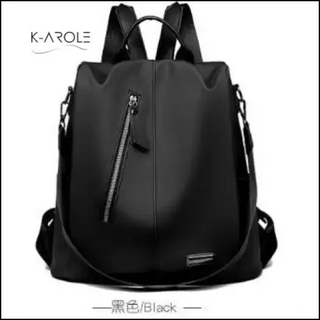 Stylish Genuine Leather Backpack for Women - Black