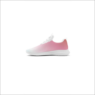 Stylish women's pink and white lace-up running shoes from the K-AROLE fashion brand, featuring a sleek and trendy design for active and casual wear.