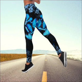 Stylish Printed High-Waist Yoga Leggings for Women - 6