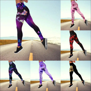 Stylish Printed High-Waist Yoga Leggings for Women