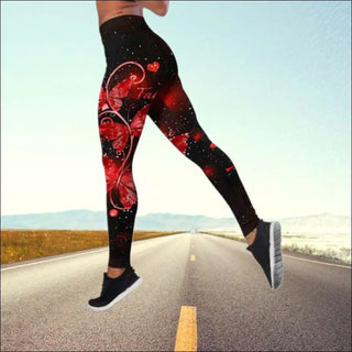 Stylish Printed High-Waist Yoga Leggings for Women - 2