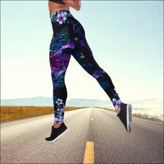 Stylish Printed High-Waist Yoga Leggings for Women - 4