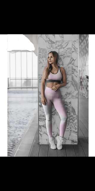 Comfortable Compression Leggings with Pockets - Stay Active in Style - K - AROLE