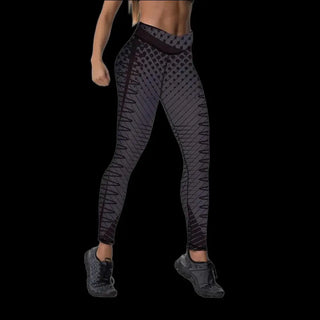 Vibrant Digital Print Activewear Leggings: Energetic Style