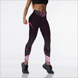 Vibrant Digital Print Activewear Leggings: Energetic Style