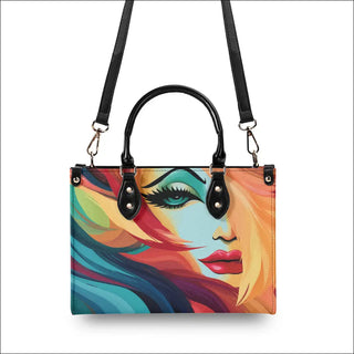 Vibrant Ombre Canvas Satchel - Stylish Multicolored Tote