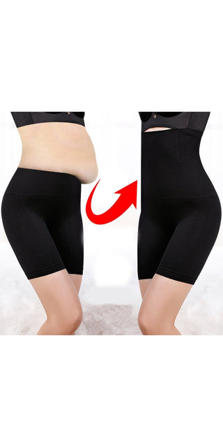 Sleek high-waisted shapewear undergarment with tummy control and butt lifting features for a slimmer, more flattering silhouette.