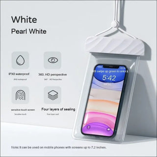 Waterproof Phone Pouch with Clear Touch Screen for Beach