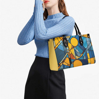 Colorful Floral Printed Handbag with Chic Tote Design - K - AROLE