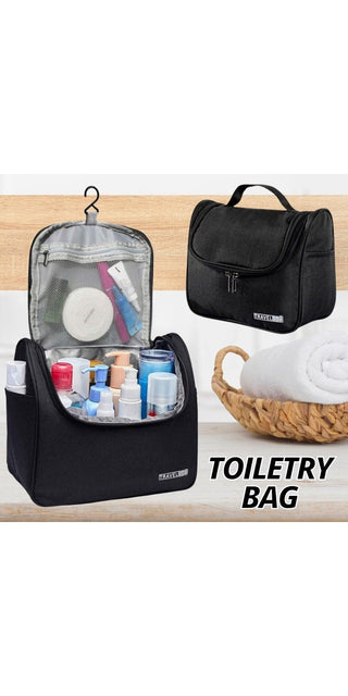 Portable Makeup Travel Organizer Bag with zippered compartments and detachable straps for convenient organization and easy carrying.