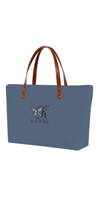 K-AROLE signature tote bag Blue grey K-AROLE