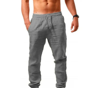 Breathable cotton and linen loose casual sports trousers at K-AROLE