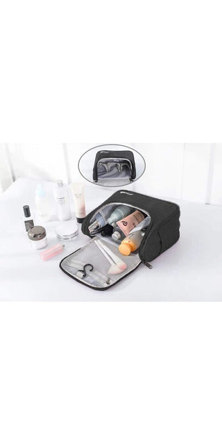 Portable Makeup Travel Organizer Bag with Makeup Products